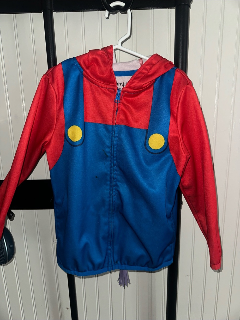 jumping beans Red and Blue Superhero Hoodie Costume Jacket